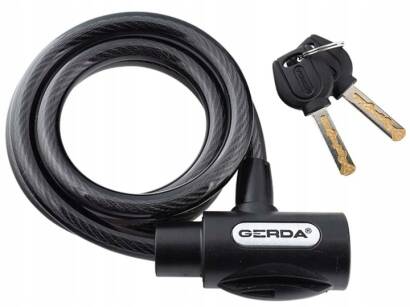 Zapięcie GERDA FLEX 1200/12V klucz linka czarne