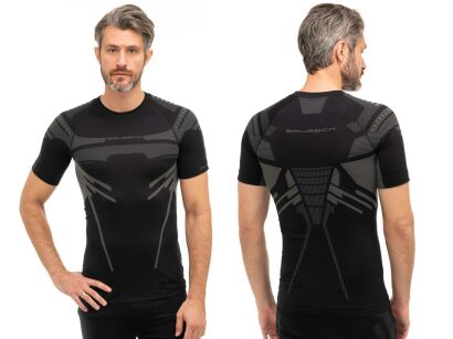 Koszulka termoaktywna męska BRUBECK Dry czarny/grafit XL