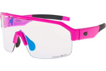 Okulary rowerowe GOG THOR matt neon pink/black fotochrom S1-S3