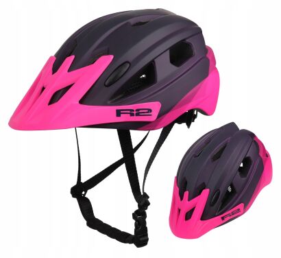 Kask rowerowy R2 Wheelie JR (52-56cm) Purple/Pink