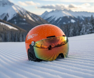 Kask narciarski junior z szybą POC POCito Obex Visor S2 Orange 55-58cm - 2