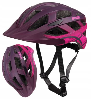 Kask rowerowy R2 Lumen M (55-59cm) Purple Pink