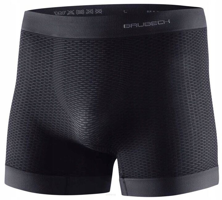 Termoaktywne Bokserki Męskie BaseLayer BRUBECK grafit L