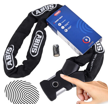 Łańcuch zabezpieczenie rowerowe ABUS 7807F/110 BK na odcisk palca
