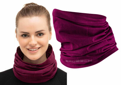 Komin wełniany Merino Brubeck Thermo śliwka S/M