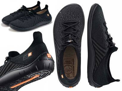 Buty sportowe damskie lekkie wygodne BRUBECK BAREFOOT Merino czarne 39