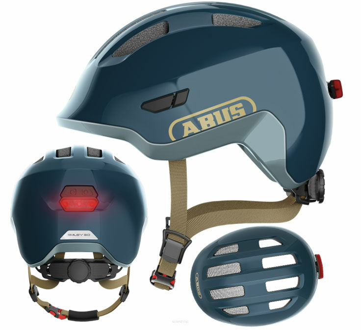 Kask rowerowy dziecięcy ABUS SMILEY 3.0 ACE LED royal blue M (50-55cm)