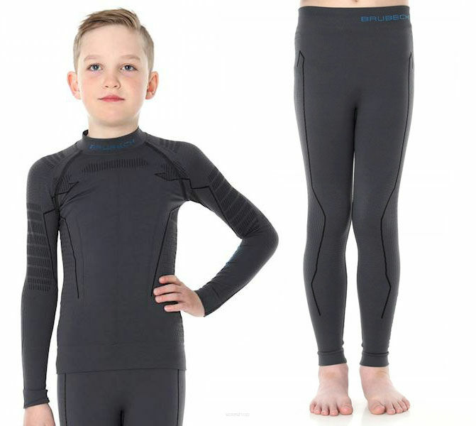 Komplet odzieży termoaktywnej junior BRUBECK THERMO grafit 140/146