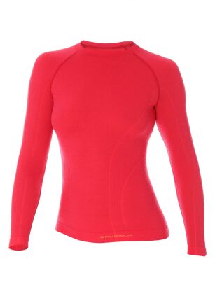 Koszulka damska BRUBECK ACTIVE WOOL malina XL