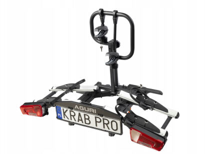 Platforma rowerowa na hak AGURI Krab PRO (na 2 rowery) silver
