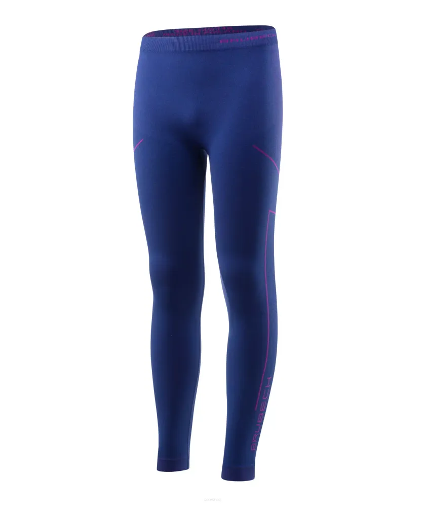 Spodnie dziecięce termoaktywne BRUBECK THERMO JUNIOR jeans/fiolet 140/146