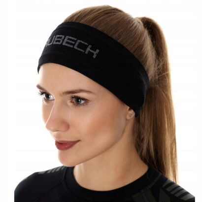 BRUBECK Opaska do biegania unisex 3D PRO czarny S/M