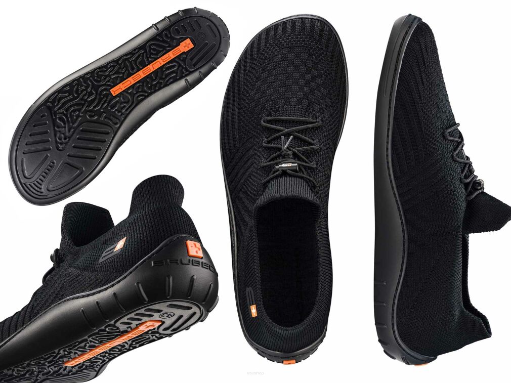 Buty sportowe męskie lekkie wygodne BRUBECK BAREFOOT Merino czarne 41