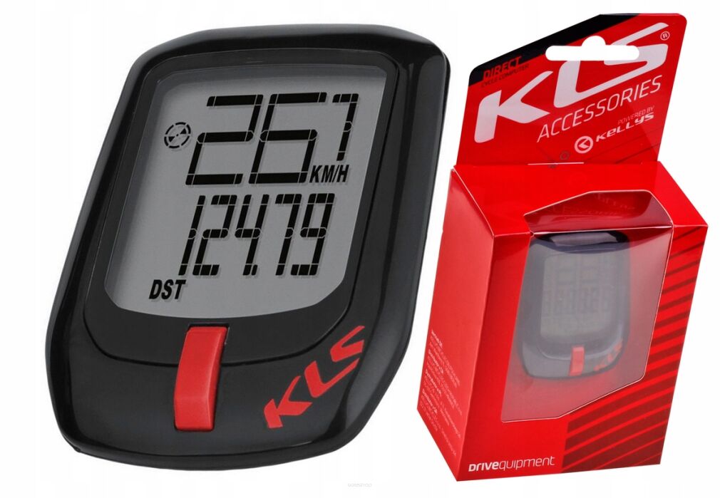 Licznik rowerowy przewodowy Kellys DIRECT / black red