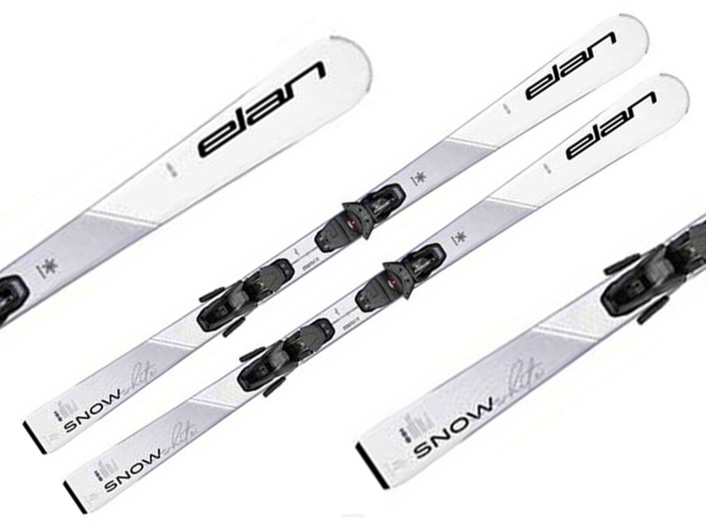 Narty zjazdowe ELAN SHI SNOW WHITE SX EL9.0 GW 140cm
