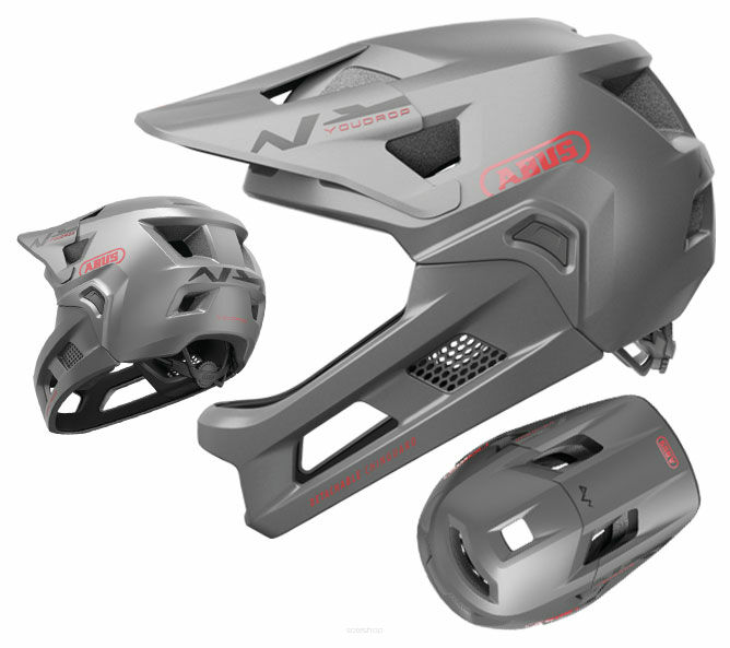 Kask rowerowy dziecięcy ABUS YOUDROP FF Ti silver S (48-55cm)