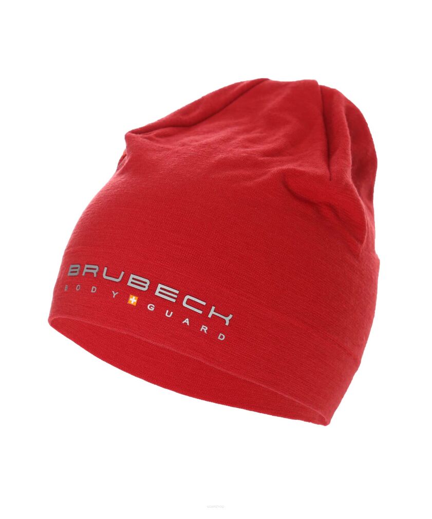 Czapka wełniana dwuwarstwowa BRUBECK Extreme Wool HM1018 burgund L/XL