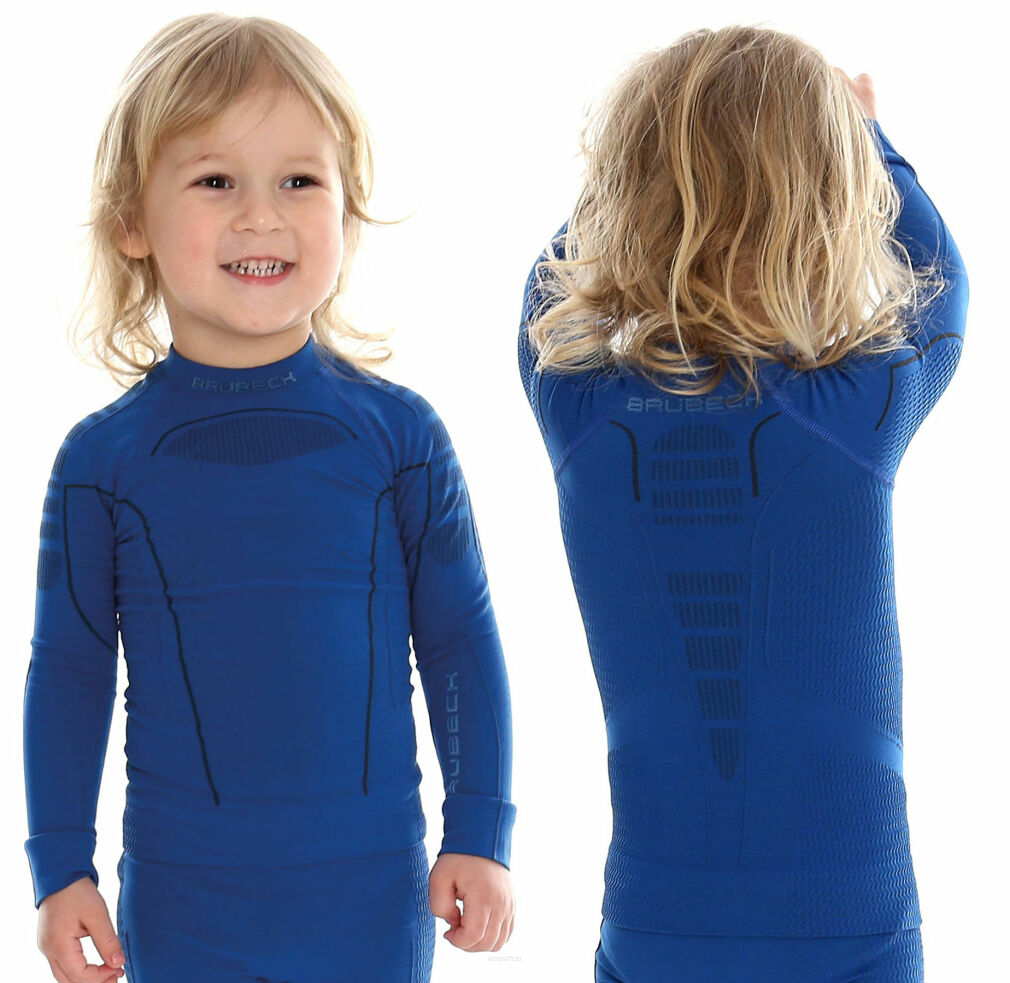 Bluza termoaktywna BRUBECK THERMO KIDS niebieska 104/110