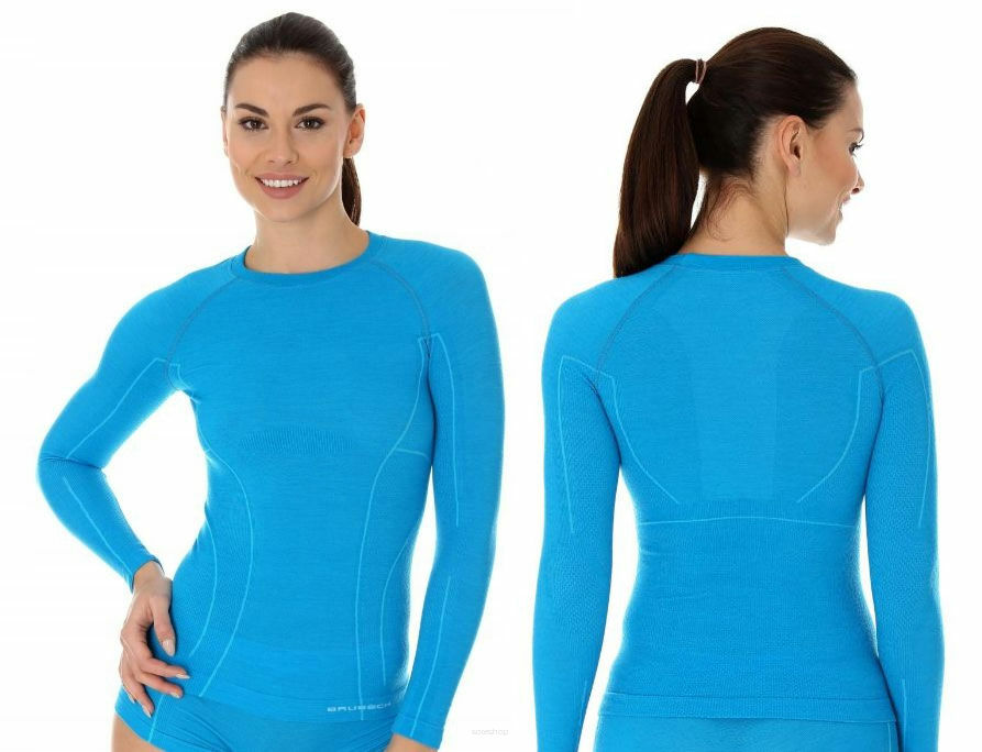 Koszulka damska BRUBECK ACTIVE WOOL LightBlue XL
