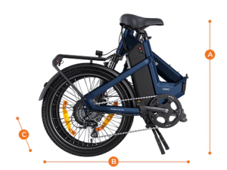 Rower elektryczny składany ENGWE O20 Boost (250W) Blue - 17