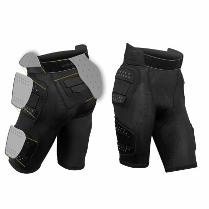 Spodenki narciarskie z ochrianiaczami KOMPERDELL Pro Short black-grey S