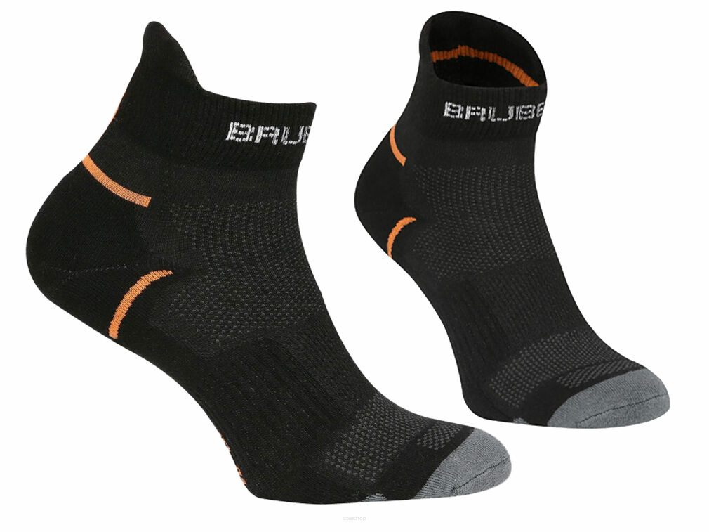 Skarpety BRUBECK Running Light z jonami srebra czarne XL/45-47