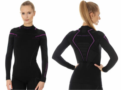 Bluza damska ciepła Brubeck THERMO czar/róż XL