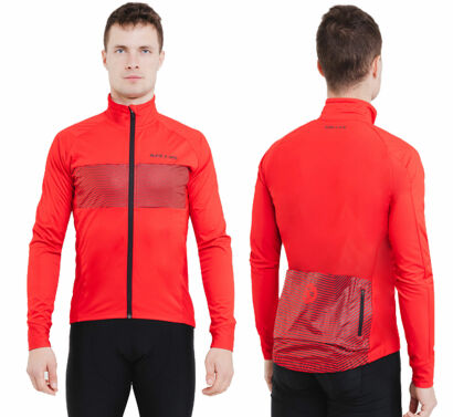 Kurtka przejściowa rowerowa z długim rękawem Kellys FLAME red M