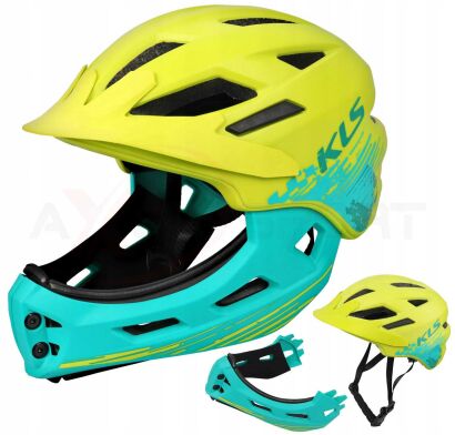 Kask dziecięcy full-face Kellys SPROUT lime XS 47-52cm