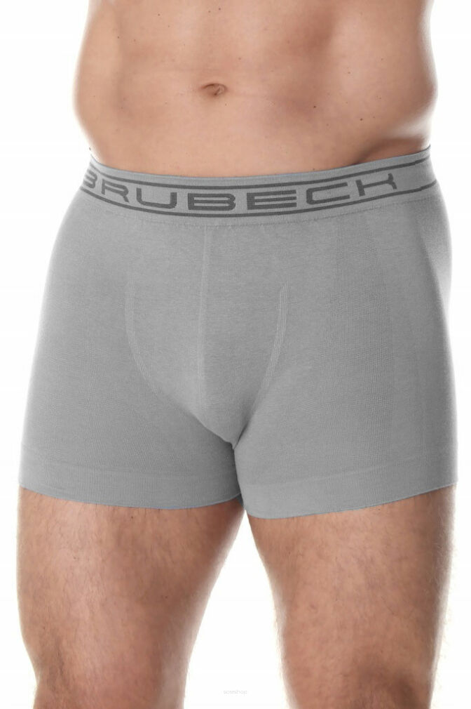 Bokserki męskie BRUBECK Shortbox (BX10130) szare M