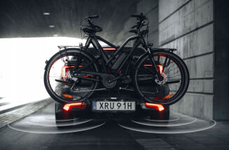 Bagażnik platforma na hak na 2 rowery Thule Epos ParkSecure czujniki - 5