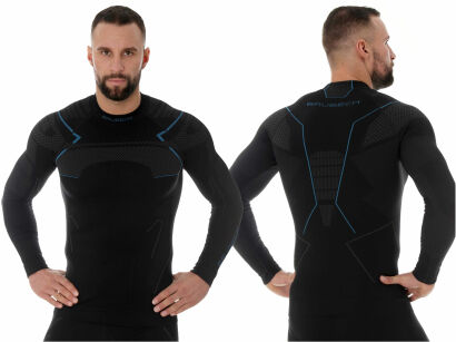Bluza męska ciepła Brubeck THERMO czar/nieb XL