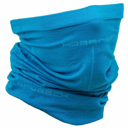 Komin unisex BRUBECK wełniany błękitny S/M