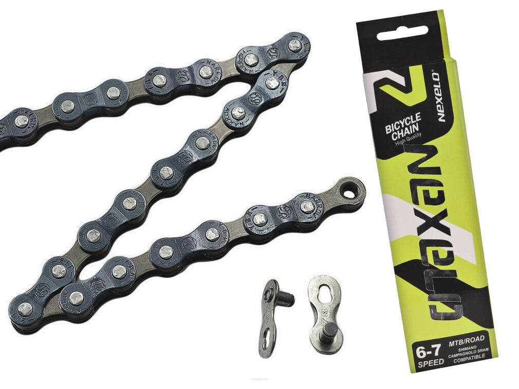 Łańcuch rowerowy NEXELO MTB S50, 116 ogniw, 6-7rz
