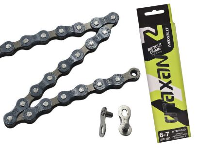 Łańcuch rowerowy NEXELO MTB S50, 116 ogniw, 6-7rz