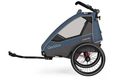 Przyczepka rowerowa QERIDOO SPORTREX 1 Jeans Blue
