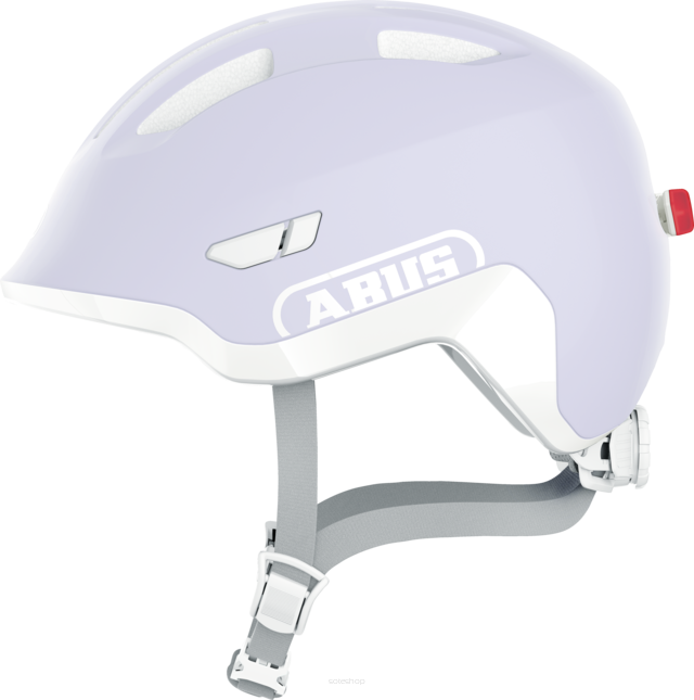 Kask rowerowy dziecięcy ABUS Smiley 3.0 Ace led pure lavender M (50-55 cm)