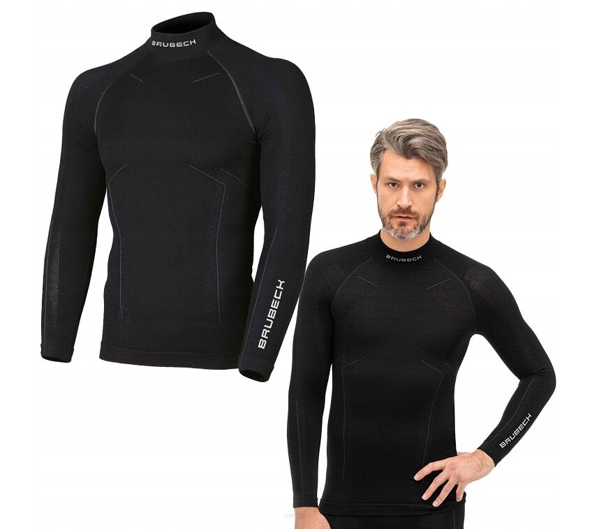 Termoaktywna BLUZA męska Brubeck Extreme Wool merino czarny M