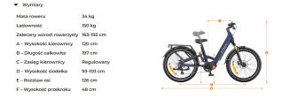 Rower elektryczny terenowy ENGWE E26 3.0 PRO (26'') blue - 16
