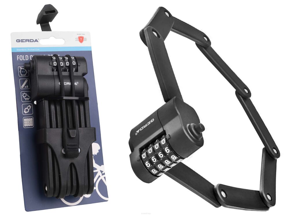 Zapięcie rowerowe GERDA FOLD COMBO 880V na szyfr
