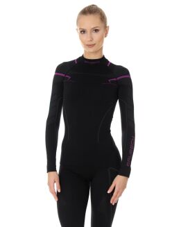 Bluza damska ciepła Brubeck THERMO czar/róż XS - 2